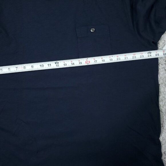 Todd Snyder Made in LA Slub Pocket Tee Button Men's Size XXL USA Navy Blue Soft - Picture 5 of 7